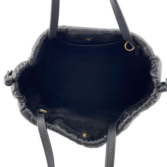Celine Handbag Small Hippo Drawstring Cuir Triomphe 2way Shoulder Black - Picture 6 of 13